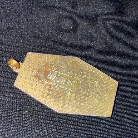 Gold and Green Pagoda Pendant pendants enamel Chinese vintage - Picture 5 of 6